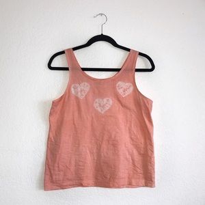 Tye Dye Hearts Cotton Tank